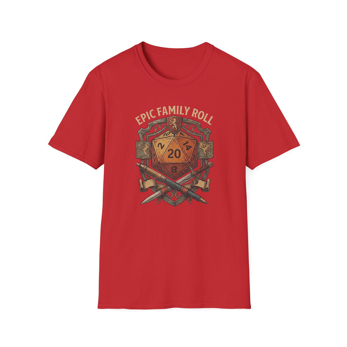 Epic Family Roll T-Shirt | Vintage D20 Family RPG Adventure