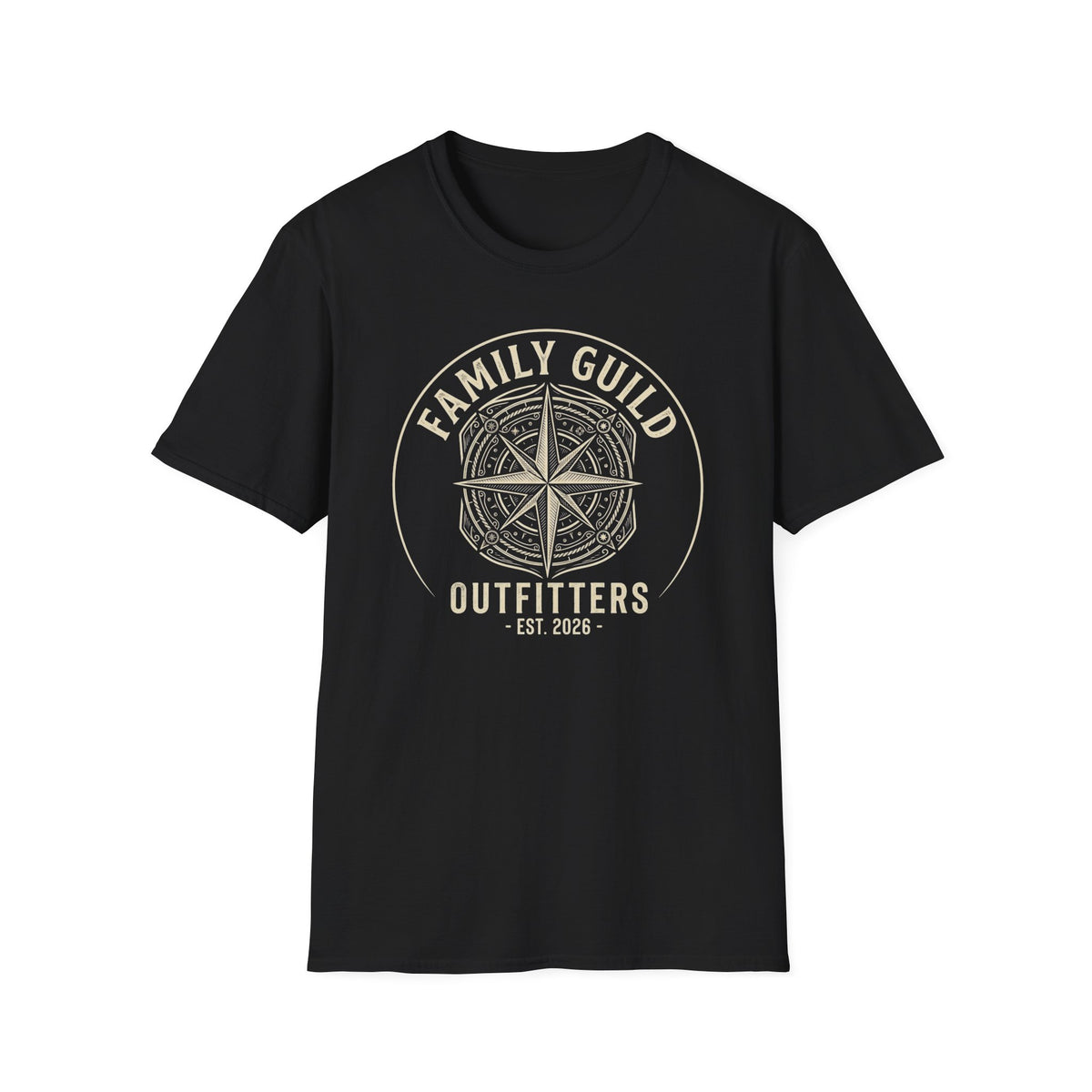 Family Guild Outfitters Compass Rose T-Shirt | Vintage Outdoor Family Adventure Tee