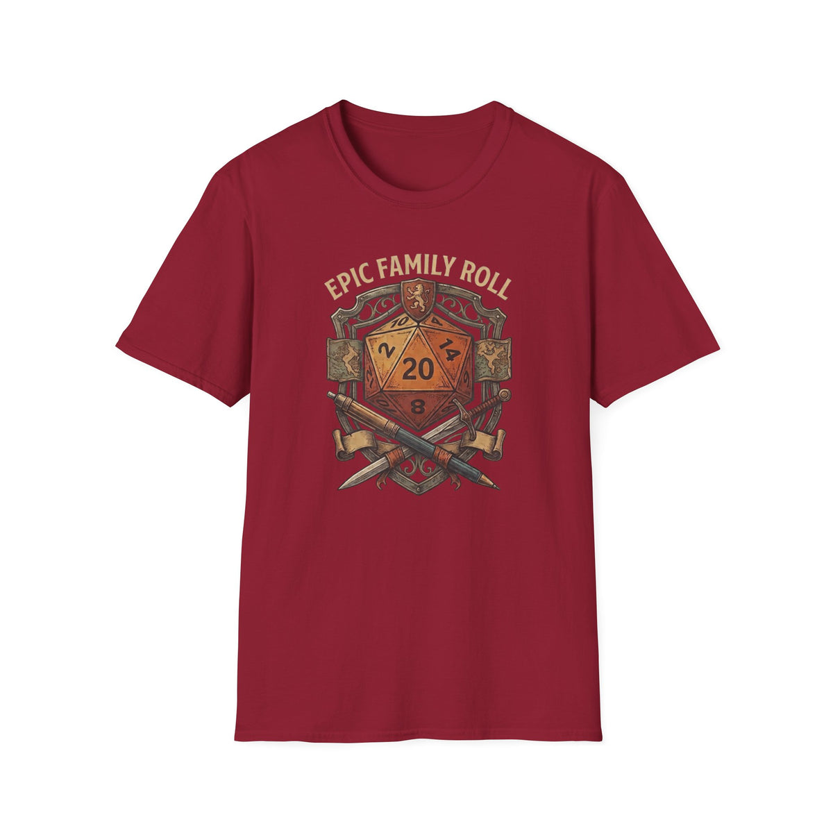 Epic Family Roll T-Shirt | Vintage D20 Family RPG Adventure