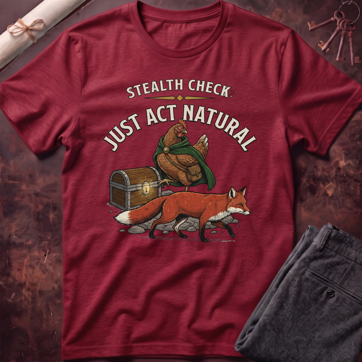 Hen Stealth Check T-Shirt