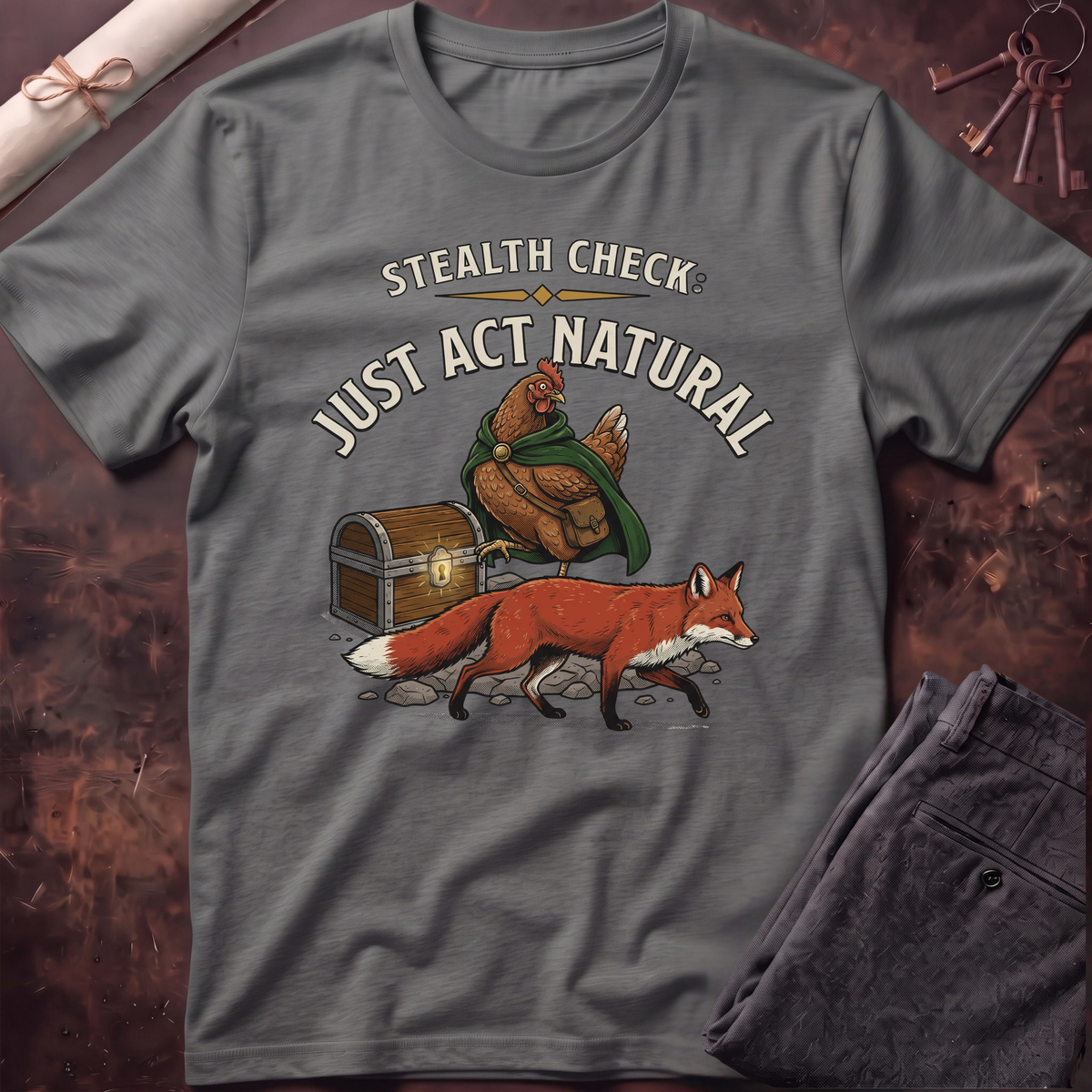Hen Stealth Check T-Shirt