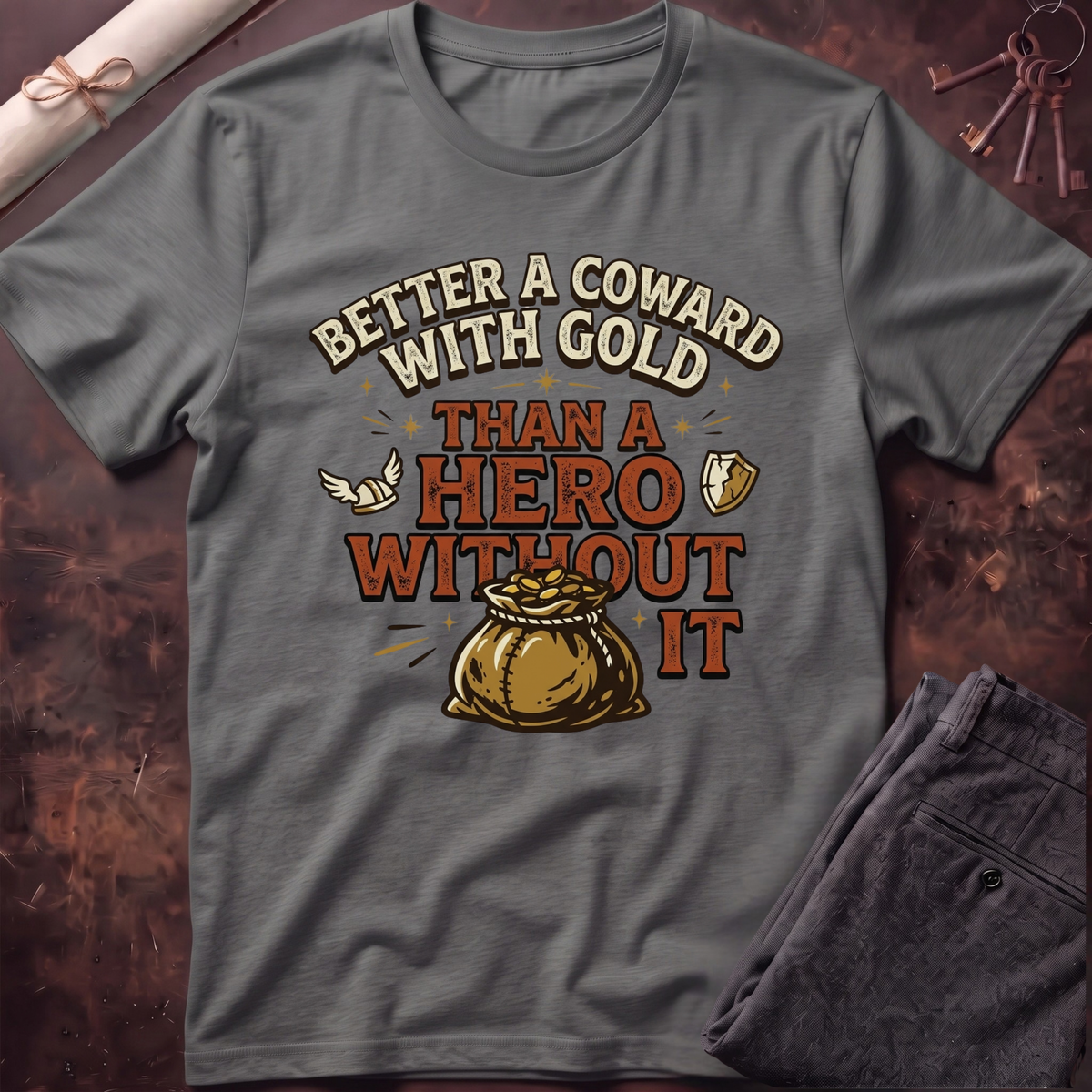 Coward With Gold T-Shirt