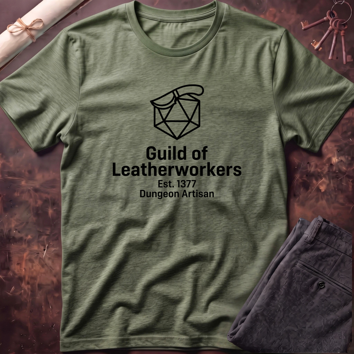 Leatherworkers Black Line T-Shirt