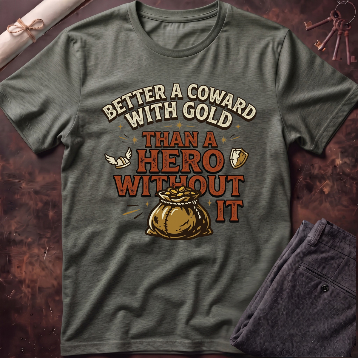 Coward With Gold T-Shirt