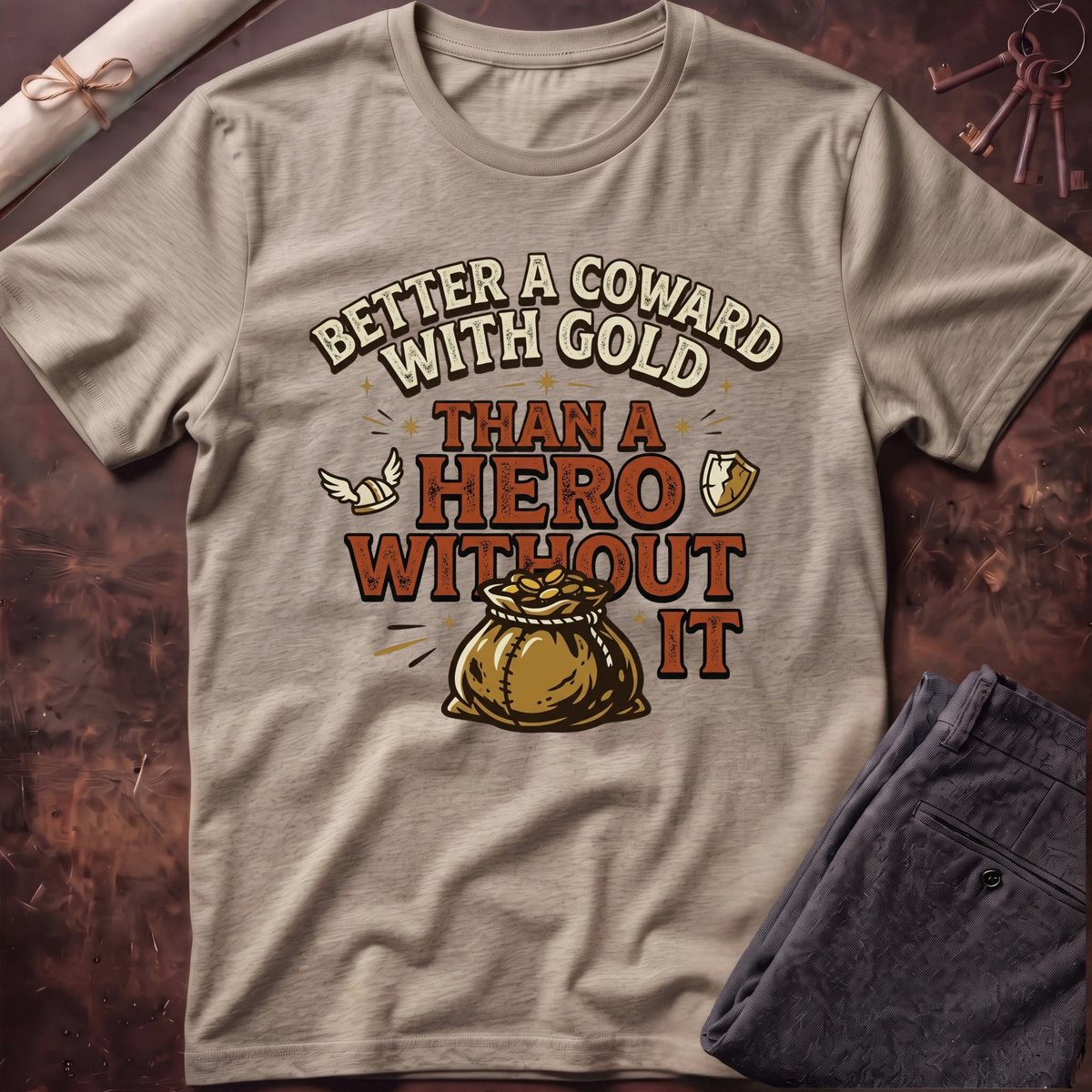 Coward With Gold T-Shirt