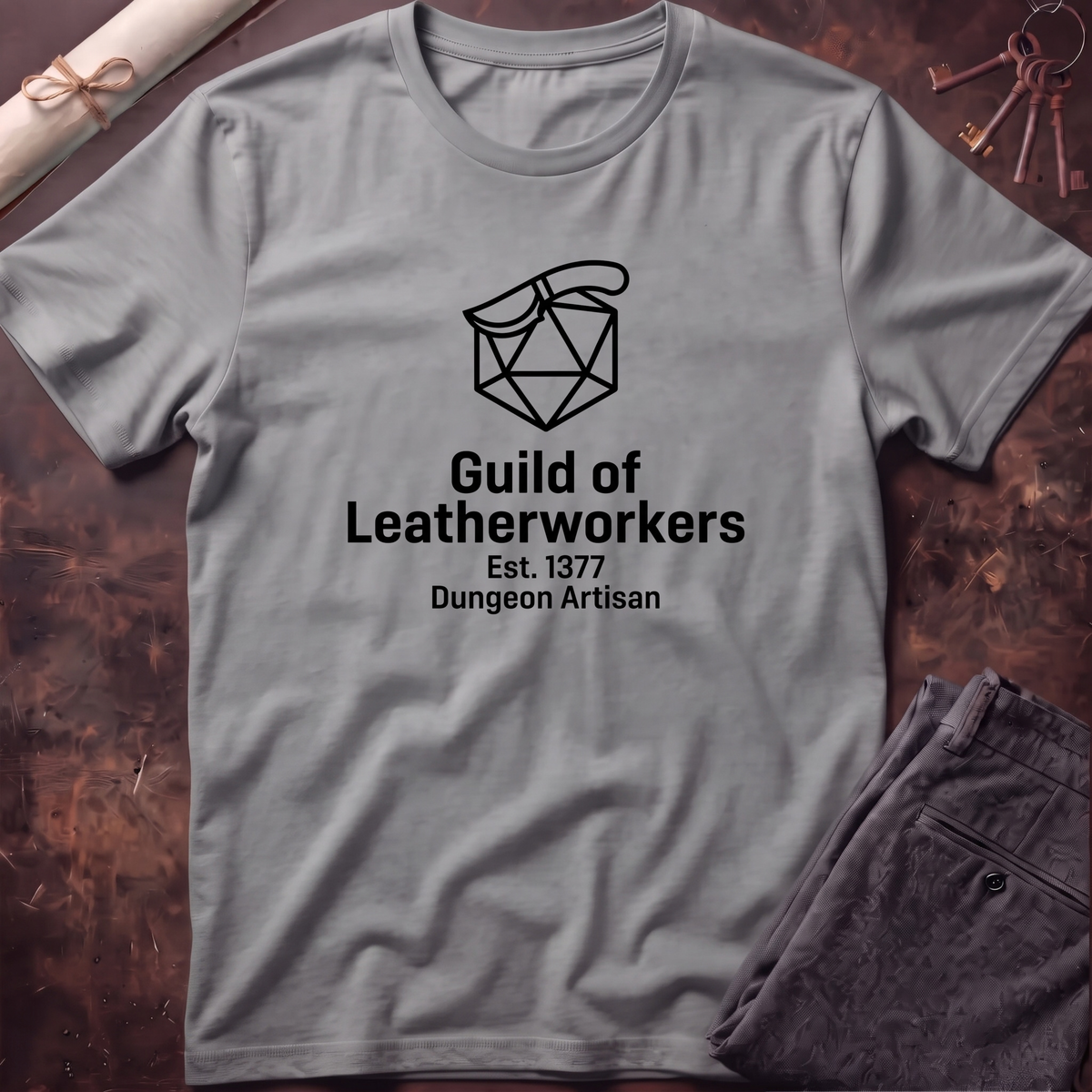 Leatherworkers Black Line T-Shirt